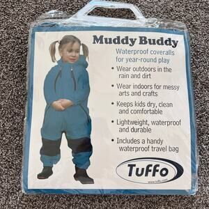 NWT Muddy Buddy Waterproof Rain Suit Blue 2T